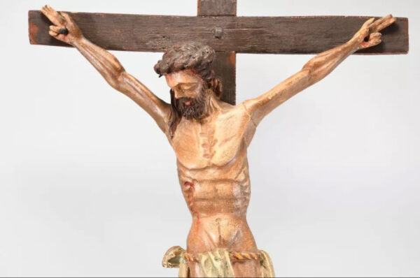 Crocifisso Barocco Cuore Gesù XVIII secolo - immagine 3