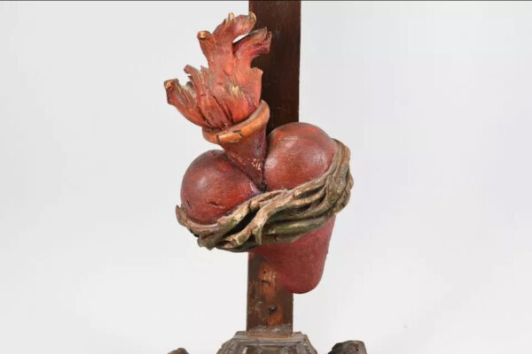 Crocifisso Barocco Cuore Gesù XVIII secolo - immagine 6