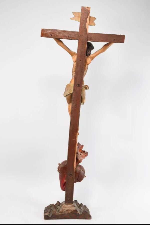 Crocifisso Barocco Cuore Gesù XVIII secolo - immagine 8