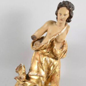 Scultura in legno / Angelo in ginocchio / XVIII secolo