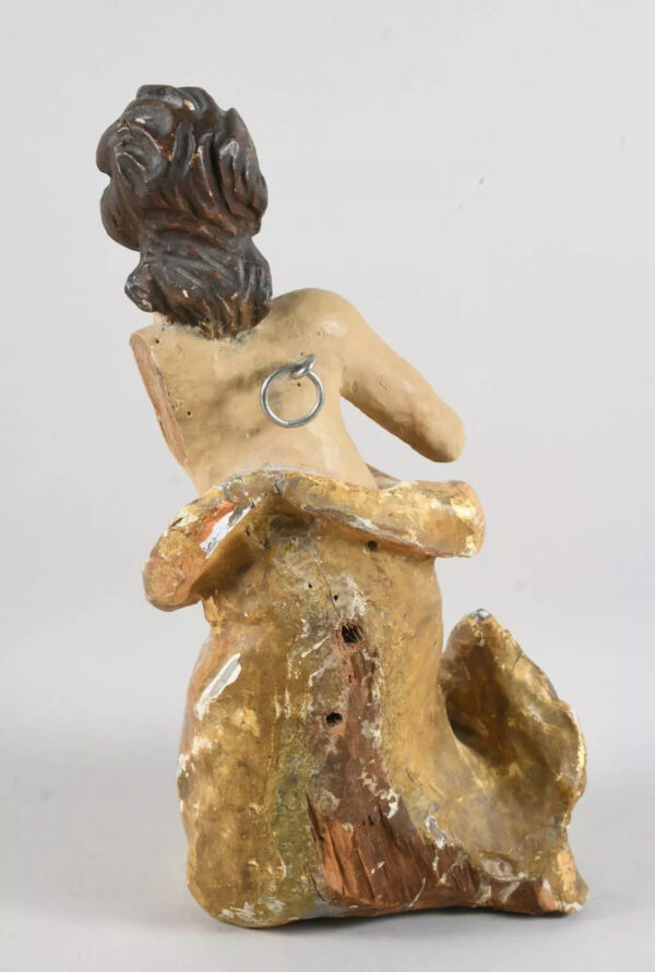 Scultura in legno / Angelo in ginocchio / XVIII secolo - immagine 5